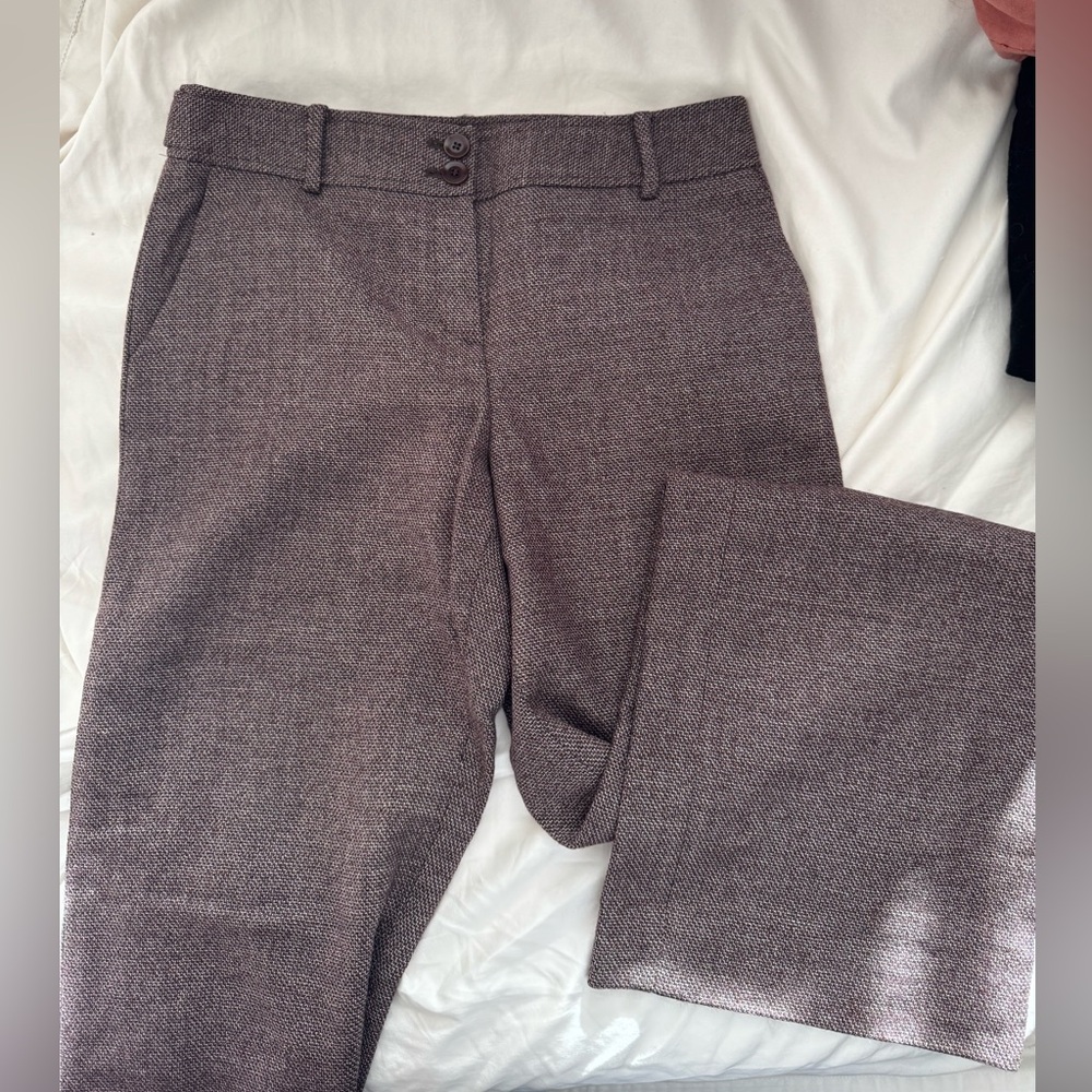 LOFT Textured Burgundy-brown pants